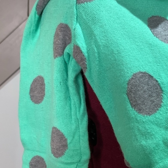 Old Navy mint and gray polkadot sweater size medium - Picture 8 of 8